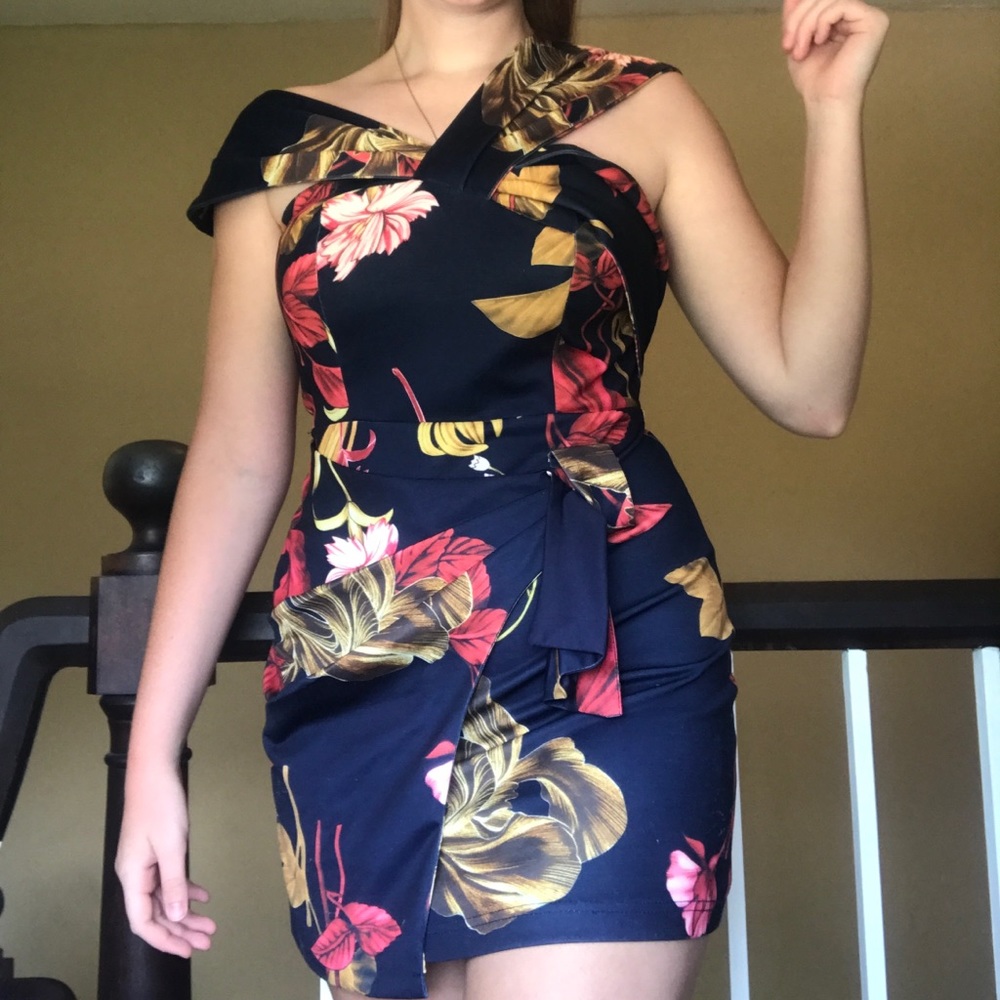 floral homecoming dress